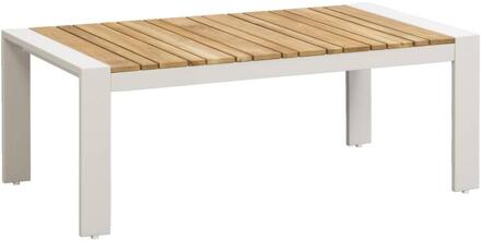Salontafel Biarritz - Zand/naturel - 45x118,5x65 Cm - Aluminium/Teakhout - Beige