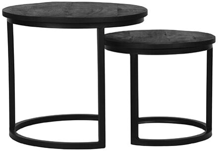 Salontafel Duo - Zwart - Mangohout