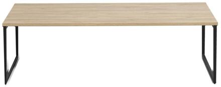 Salontafel Lucca - Naturelkleur - 34x118x67 Cm - MDF - Zwart#Bruin