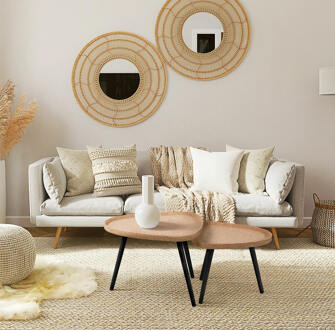 Salontafel 'Micayla' Kurk, Set van 2 stuks