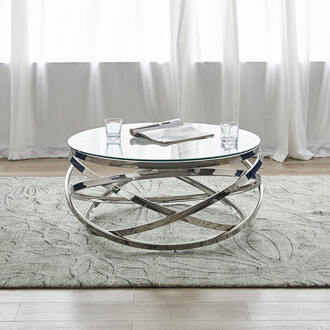 Salontafel 'Mischa' 80cm, kleur zilver - 80 cm