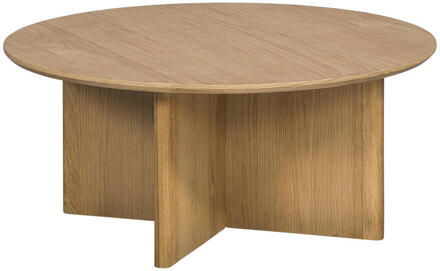 Salontafel Nicola - Naturel - 35x80x80 Cm - MDF - Bruin