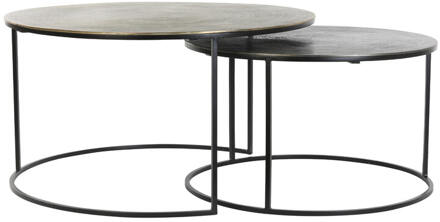 Salontafel PRIMO Set van 2 - 76x76x41cm - Brons