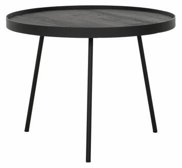 Salontafel 'Saturnus' Teakhout, 50cm, kleur Zwart - 50 cm