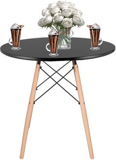 Salontafel - Scandinavische Stijl - Woonkamer - Eetkamer - Zwart - 80 cm