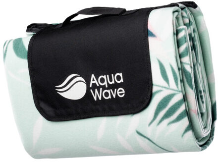 Salva picknickdeken met bladprint Blauw - One size