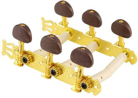 Salvador Cortez MH0620 genuine replacement part set of machine heads 3L3R, gold with amber pegs, for model 06,08,15,20