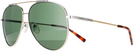 Salvatore Ferragamo Aviator unisex gouden schildpad groen SF265S - maat