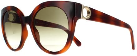 Salvatore Ferragamo Cat Eye Dames Tortoise Green SF1031s - maat Bruin