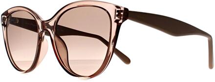Salvatore Ferragamo Cat Eye Womens Crystal Sand Rose Grey SF1073S - maat Beige