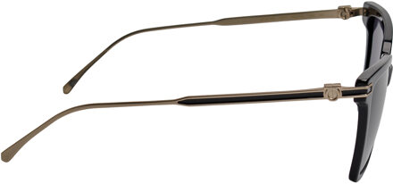 Salvatore Ferragamo Dames Vierkante Acetaat Zonnebril SF2036S Zwart - One Size