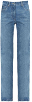 Salvatore Ferragamo High Waist Straight Leg Jeans Salvatore Ferragamo , Blue , Dames - XS