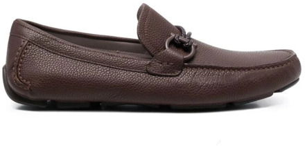 Salvatore Ferragamo Koffiebruine Loafers Salvatore Ferragamo , Brown , Heren - 40 1/2 EU