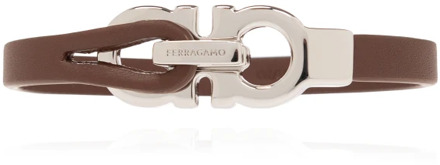 Salvatore Ferragamo Leren armband Salvatore Ferragamo , Brown , Heren - ONE Size