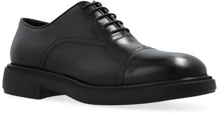 Salvatore Ferragamo Leren Oxford Zwart