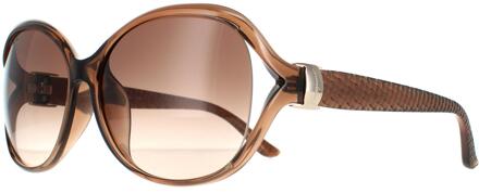Salvatore Ferragamo Ovale dames lichtbruine bruin gradiënt SF770SA - One Size