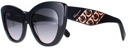 Salvatore Ferragamo SF1022S 001 zwart grijs gradiënt zonnebril
