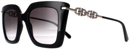 Salvatore Ferragamo SF1041S 001 zwarte rook gradiënt zonnebril - One Size