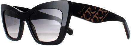 Salvatore Ferragamo SF1081SE 001 zwart grijs gradiënt zonnebril - One Size