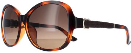 Salvatore Ferragamo SF744SLA 214 tortoise bruin gradiënt zonnebril