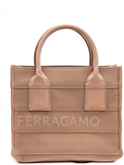 Salvatore Ferragamo Strand Tote Tas Salvatore Ferragamo , Beige , Dames - ONE Size