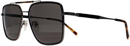 Salvatore Ferragamo Vierkant Heren Donker Ruthenium Bruin Grijs SF298S - maat