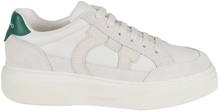Salvatore Ferragamo Witte Sneakers voor Heren Salvatore Ferragamo , White , Heren - 38 Eu,42 Eu,40 Eu,41 Eu,39 EU