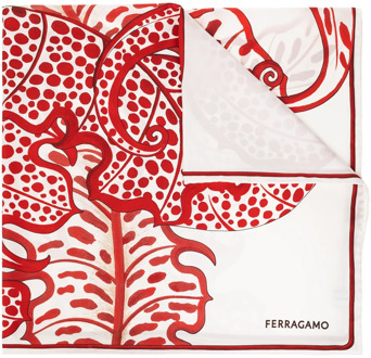 Salvatore Ferragamo Zijden sjaal Salvatore Ferragamo , Red , Dames - ONE Size