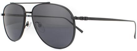 Salvatore Ferragamo Zonnebril SF201S 002 Mat Zwart Grijs