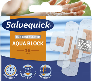 Salvequick Pleisters Salvequick Aquablok 16 st