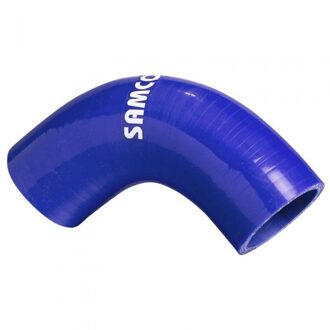 Samco 90 graden bocht verloopstuk blauw - Lengte 102mm - Ø16>13mm