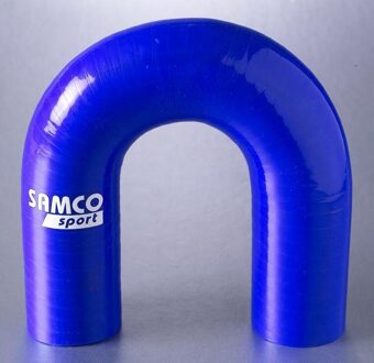 Samco Siliconen slang 180 graden bocht - Lengte 127mm - Ø70mm - Blauw