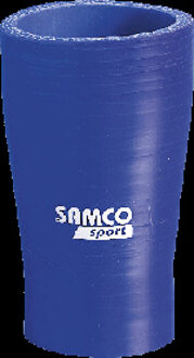 Samco Verloopstuk recht blauw - Lengte 102mm - Ø19>13mm