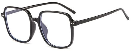 Samjune Vrouwen Brilmontuur Oversized Vierkante Pc Brillen Vintage Reading Clear Lens Transparante Optische Brilmontuur C1