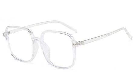 Samjune Vrouwen Brilmontuur Oversized Vierkante Pc Brillen Vintage Reading Clear Lens Transparante Optische Brilmontuur C2