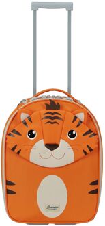 Sammies by Samsonite Samsonite Happy Sammies Eco Upright 45 Tiger Toby tiger toby kinderkoffer zachte koffer Oranje - H 46 x B 36 x D 17.5 cm