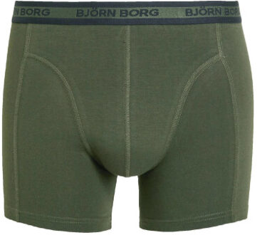 Sammy boxershorts met logoband in 3-pack Donkergroen