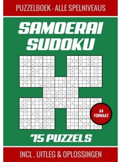 Samoerai Sudoku - Puzzelboek Met 75 Puzzels - Alle Spelniveaus - Kerstcadeau Boekenshop
