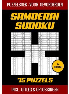 Samoerai Sudoku - Puzzelboek Met 75 Puzzels Voor Gevorderden - Puzzelboek Shop