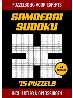 Samoerai Sudoku - Puzzelboek Voor Experts - 75 Puzzels - Puzzelboek Shop