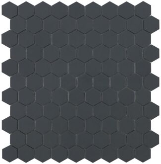 SAMPLE By Goof hexagon mozaiek mat keramische wandtegel 29,5 x 29,5 cm, dark grey