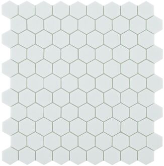 SAMPLE By Goof hexagon mozaiek mat keramische wandtegel 29,5 x 29,5 cm, white