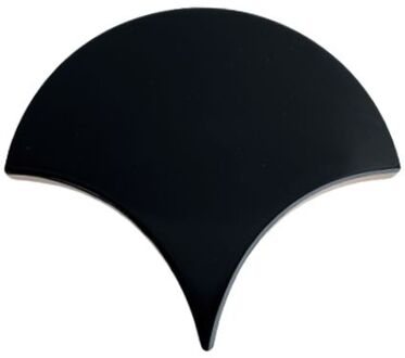 SAMPLE By Goof Visschub Escama keramische wandtegel 13,4 x 15 cm, zwart