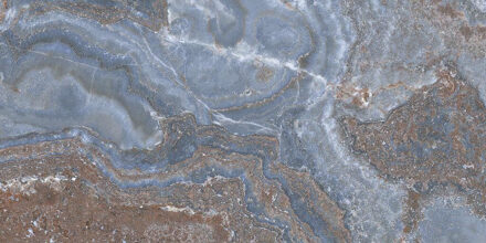 SAMPLE Cifre Cerámica Jewel keramische vloertegel natuursteenlook gerectificeerd gerectificeerd 60 x 120 cm, Blue pulido