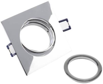 Samsola inbouw plafondlamp, glanzend zilver, 9 x 9 cm, metaal zilver glanzend