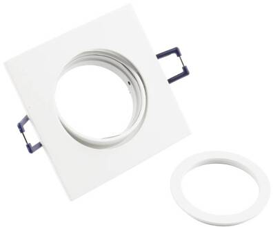 Samsola plafond inbouwlamp, wit, 9 x 9 cm, metaal