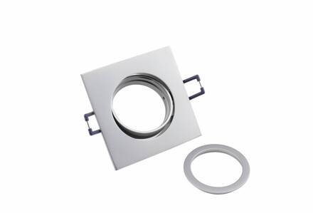 Samsola plafondinbouwlamp, aluminiumkleurig, 9 x 9 cm, metaal