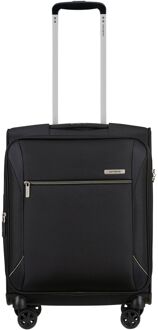Samsonite Base Breeze Spinner 55/20 Expandable black zachte koffer lichtgewicht koffer Zwart - H 55 x B 40 x D 23 cm