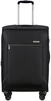 Samsonite Base Breeze Spinner 67/24 Expandable black zachte koffer lichtgewicht koffer Zwart - H 67 x B 43 x D 27 cm