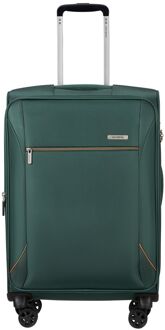 Samsonite Base Breeze Spinner 67/24 Expandable dark green zachte koffer lichtgewicht koffer Groen - H 67 x B 43 x D 27 cm